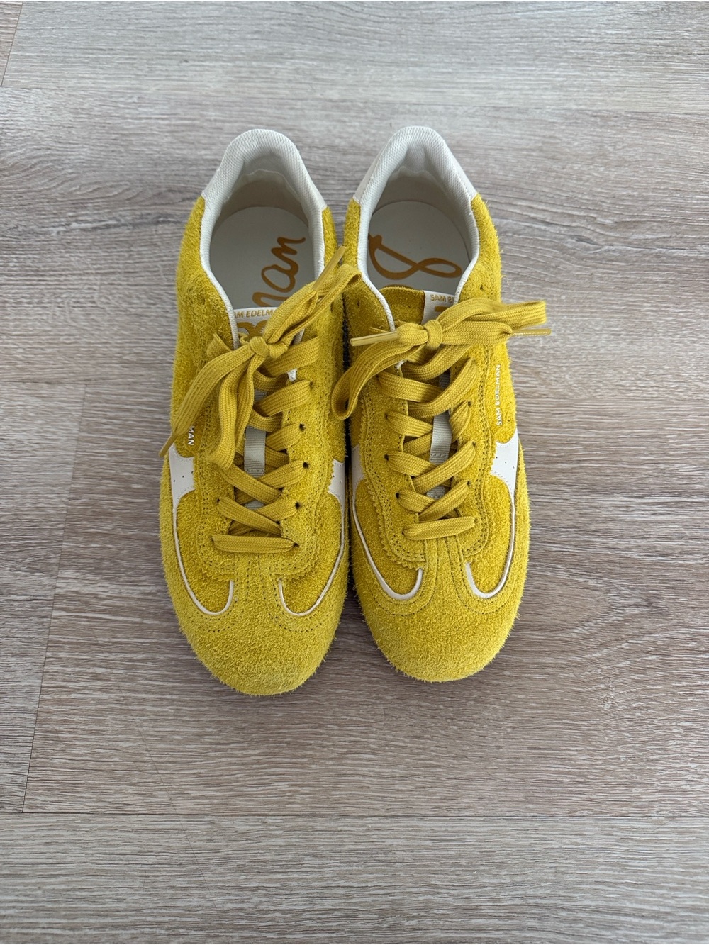 Sam Edelman Suede Yellow Sneakers